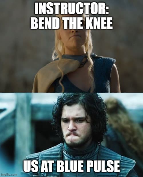 bend the knee meme diving